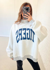 Navy/Grey Mock Neck Pullover - Reversible