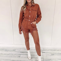 Madison Romper - Brown
