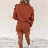 Madison Romper - Brown