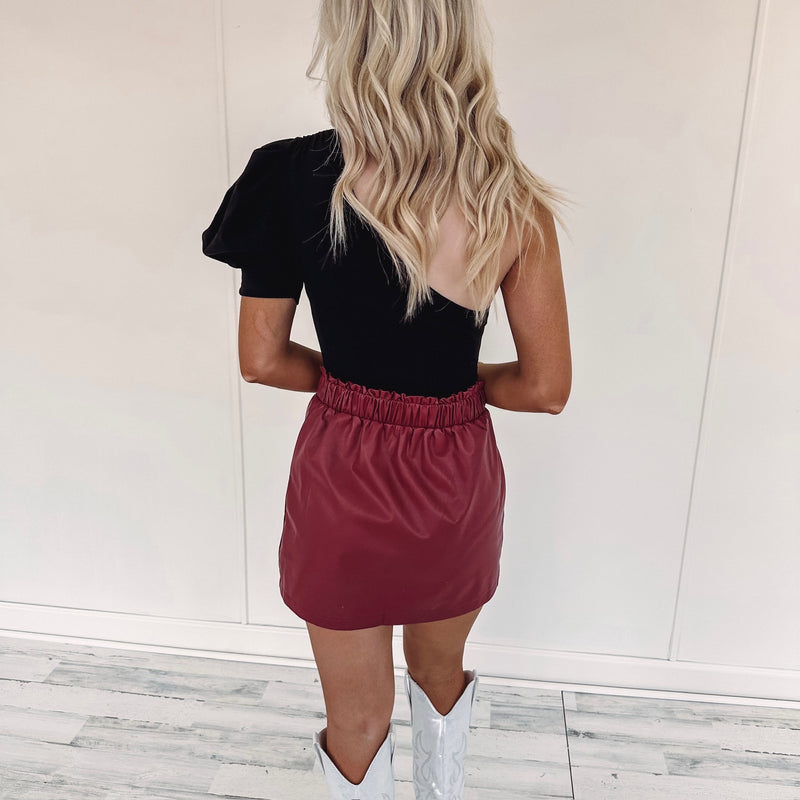Shelby Burgundy Skirt