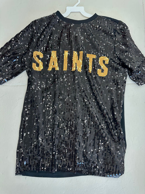 Saints Sparkle Jersey - Gold/Black