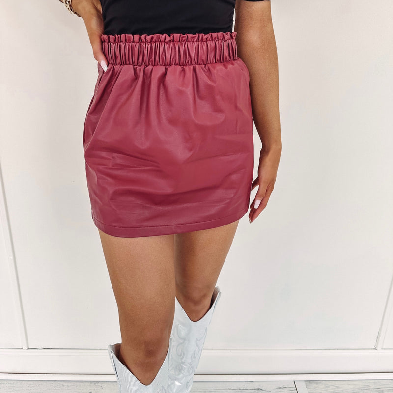 Shelby Burgundy Skirt