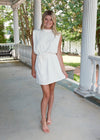 Gia Belted Dress - White