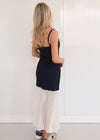 Two Toned Maxi Dress -Black/White