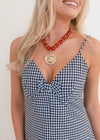 Bulldog Coin Necklace - Red