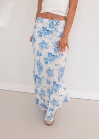 Sydney Skirt - Blue/White Floral