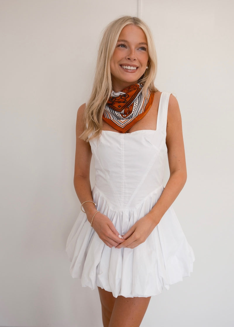 Orange Printed Bandana Scarf