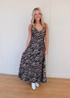Sinclair Printed Dress - Charcoal