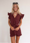 Emersyn Romper - Burgundy