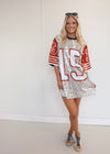 Red/Silver Sparkle Jersey