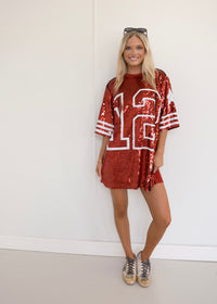 Sparkle Jersey #12 Maroon