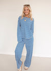 Clara Striped Top - Blue/White