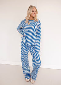 Clara Striped Top - Blue/White