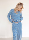 Clara Striped Top - Blue/White
