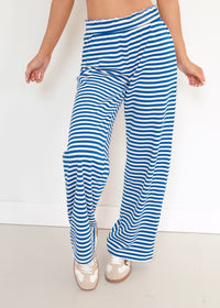Clara Striped Pants - Blue/White