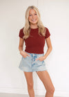 Tallie Bow Top - Burgundy