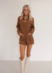 Callie Corduroy Romper