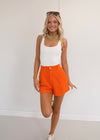 Orange Corduroy Shorts