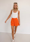 Orange Corduroy Shorts