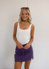 Kate Belted Skirt - Purple
