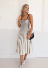 Carson Dress - Cream/Black