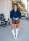 Ruffle Denim Jacket