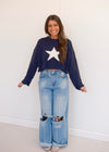 Navy Star Sweater