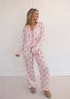 Teddy Bear Bow Pajamas - Pink