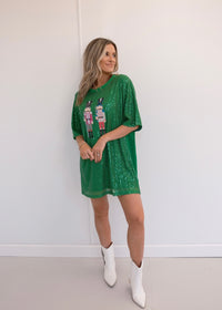 Nutcracker Sparkle Dress - Green