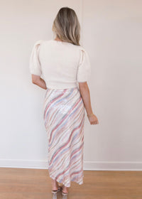 Miranda Sequin Midi Skirt