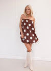 Polka Dot Bubble Dress - Brown