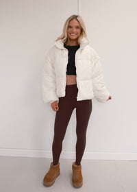 Savannah Puffer Jacket - Cream