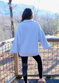 Baby Blue Zip Up Sweater Cardigan