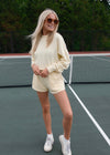 Mock Neck Yellow Pullover