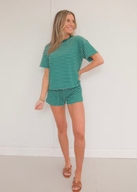 Addie Striped Set - Green