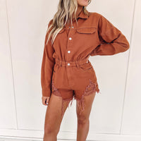 Madison Romper - Brown