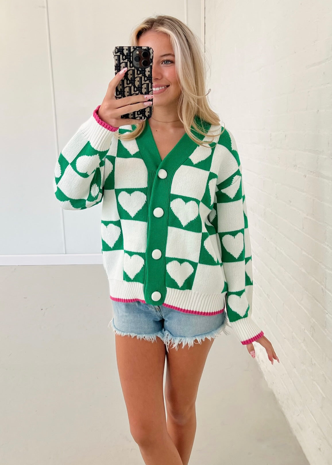 Heart Knit Jacquard Cardigan – Indie Collection