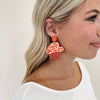 Orange Hat Earrings