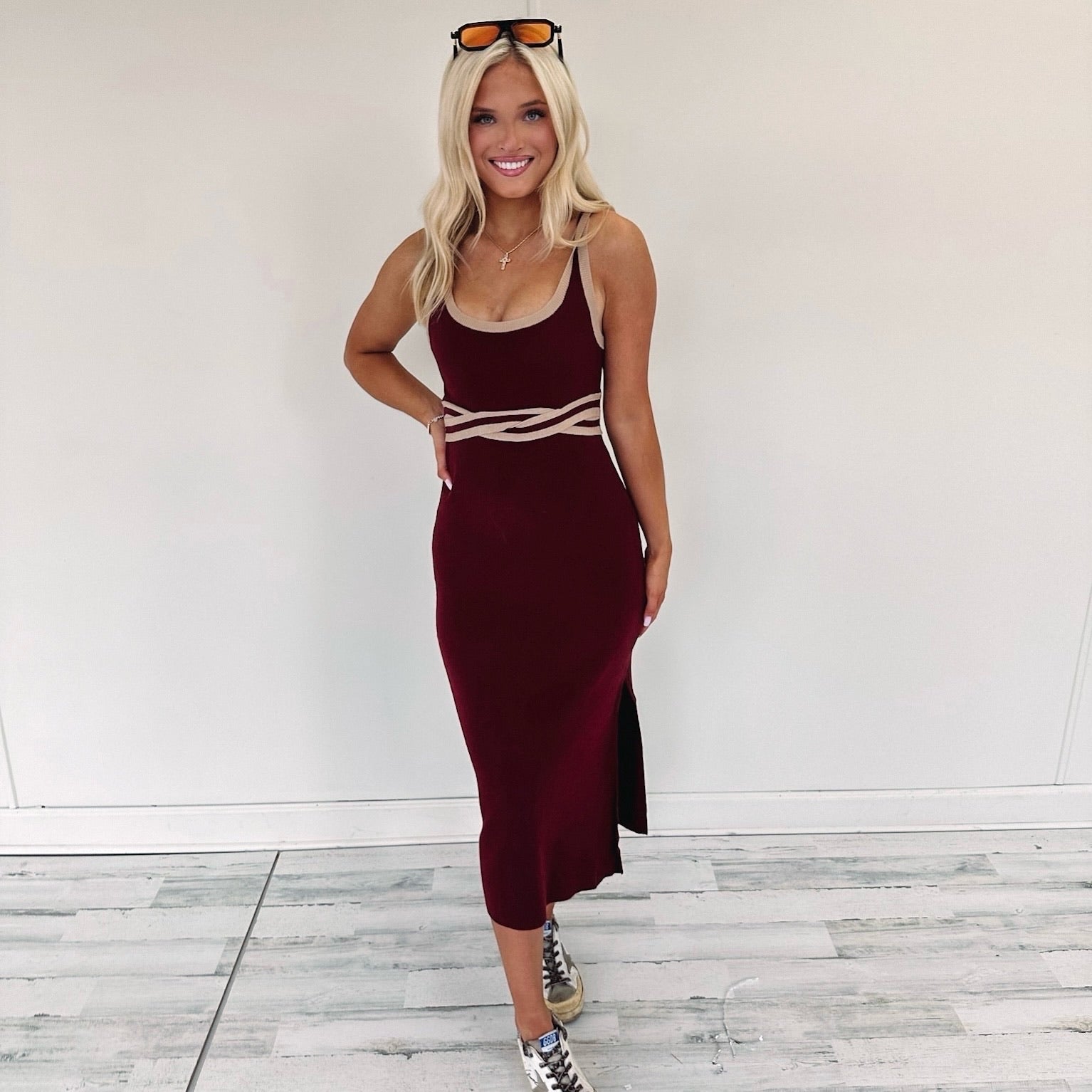 burgundy and tan dress Effortless Celebration Burgundy Floral Burnout A-Line Maxi Dress