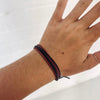 Crimson/Black Guitar String Bracelets