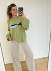 Clara Striped Pants - Brown/Cream