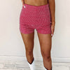 Pink Rhinestone Shorts