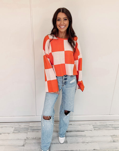 Sarah Checkered Sweater