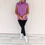 Tiffany Sweater Top - Purple