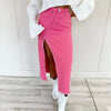 Pink Denim Skirt