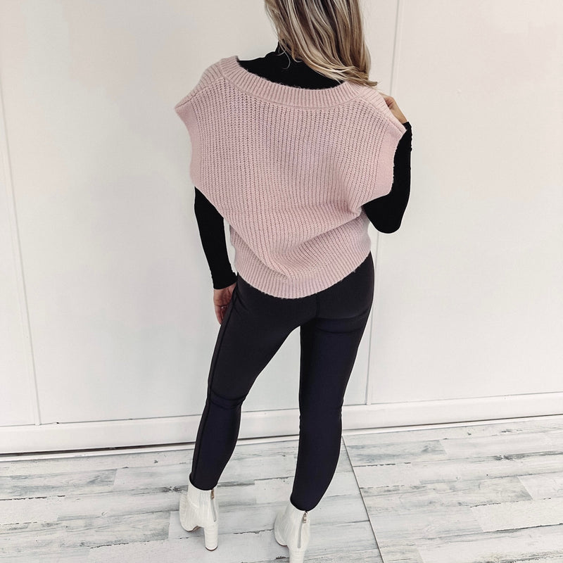 Mary Sweater Vest - Pink