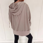 Kendall Oversized Zip Up - Taupe