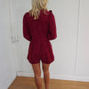 Blakely Corduroy Romper - Burgundy