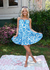 Mary Ann Dress - Blue/White