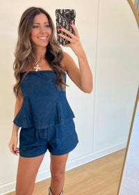 Daisy Dark Denim Set
